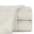 Ręcznik kąpielowy 70x140 cm bawełniany kolor kremowy z welurową bordiurą 500 g/m2 EMMA