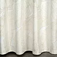Zasłona biało, beżowa ze wzorem liści z matowego welwetu 140x250 cm przelotka - LUNA 2 - Limited Collection