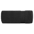 Ręcznik do rąk 30x50 cm bawełniany kolor czarny 0 twist zdobiony paseczkami 550 g/m2 MOLLY
