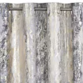 Zasłona welwetowa srebrno, szampańska z przecieranym nadrukiem 135x250 cm przelotka - SOFI