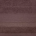 Ręcznik kąpielowy 70x140 cm bawełniany kolor jasnobrązowy w pasy przetykany błyszczącą nicią 500 g/m2 APRIL