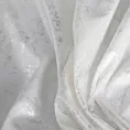 Zasłona welwetowa biało, srebrzysta zdobiona przecieranym wzorem 140x250 cm przelotka - RENIA