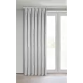 Zasłona srebrna o płóciennym splocie z efektem melanżu 80x270 cm (wymiar podany na gotowo) system flex - JULA