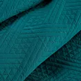 Zestaw narzuta oraz poszewka ciemno turkusowa 200x220 cm z geometrycznym wzorem wykonana techniką hot press BONI Design 91