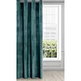 Zasłona ciemnoturkusowa z matowego welwetu 140x250 cm przelotka - MELANIE