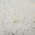 Koc 150x200 cm biało, złoty z błyszczącym nadrukiem marmurku GLAMO Design 91
