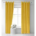 Zasłona musztardowa z miękkiego welwetu 140x250 cm przelotka - SUZANA