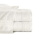 Ręcznik do rąk 30x50 cm bawełniany kolor kremowy z żakardową bordiurą 500 g/m2 KAYA