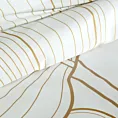 Pościel 160x200 cm bawełniana makosatyna kolor biały, złoty z fantazyjnym wzorem BLANCA 4 Limited Collection