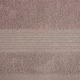 Ręcznik kąpielowy 70x140 cm bawełniany kolor pudrowy róż zdobiony paseczkami przeszywanymi błyszczącą nicią 500 g/m2 LILA