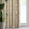 Zasłona beżowa z lśniącą przecierką w kolorze złota z welwetu 140x250 cm przelotka MELODY