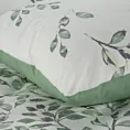 Pościel 160x200 cm z mieszanki włókien kolor biały, zielony zdobiony motywem roślinnym CLARISSA Design 91