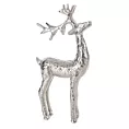 Figurka świąteczna RENIFER z metalu i dużymi rogami