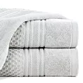 Ręcznik kąpielowy 70x140 cm bawełniany kolor srebrny zdobiony subtelnymi paseczkami 500 g/m2 DAVOS