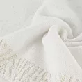 Ręcznik do rąk 30x50 cm bawełniany kolor biały z ozdobną błyszczącą bordiurą 500 g/m2 MARGO