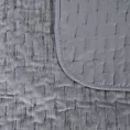 Narzuta szenilowa srebrna 220x240 cm pikowana metodą hot press HELEN1