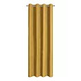 Zasłona musztardowa z tkaniny welurowej 360x270 cm przelotka - Dora