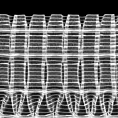 Taśma marszcząca typu SMOK do firan i zasłon, marszczenie 1:2,5