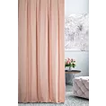 Zasłona szyta na flexach DORA - HIT pudrowa z miękkiej tkaniny o welurowej strukturze
