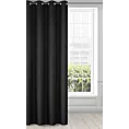 Zasłona czarna z matowej gładkiej tkaniny 140x250 cm przelotka - RITA