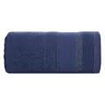 Ręcznik kąpielowy 50x90 cm bawełniany kolor granatowy w pasy przetykany błyszczącą nicią 500 g/m2 APRIL