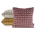Poszewka na poduszkę 45x45 cm welwetowa kolor pudrowy zdobiona wzorem 3D VELVET 193 Eurofirany Premium