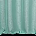 Firana miętowa z etaminy zdobiona taśmą dekoracyjną z wiszącymi trójwymiarowymi słonikami 140x250 cm przelotka KIDS