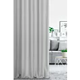 Zasłona szyta na taśmie 5 cm jasnoszara o naturalnym, gęstym splocie w stylu eko