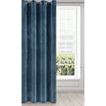 Zasłona granatowa z ekskluzywnego aksamitnego welwetu 290 g/m2 140x250 cm 10 szt. przelotek - RIA - Diva Line