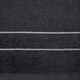 Ręcznik kąpielowy 70x140 cm bawełniany kolor czarny z kontrastującymi paseczkami 500 g/m2 SIBEL