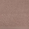 Ręcznik do rąk 30x50 cm bawełniany kolor pudrowy o ryżowej strukturze z welwetową bordiurą 500 g/m2 LOREN