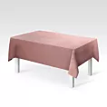 Obrus szyty ciemnoróżowy z jednokolorowej gładkiej tkaniny