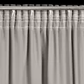 Zasłona popielata z tkaniny welwetowej, troczek w zestawie 140x300 cm taśma ANTARA