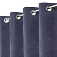 Zasłona granatowa o strukturze sztruksu 140x250 przelotka - JULIE