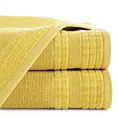 Ręcznik kąpielowy 70x140 cm bawełniany kolor musztardowy z welwetową bordiurą 500 g/m2 CUBA