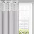 Zasłona jasnoszara w stylu glamour 140x250 cm przelotka - AMIRA