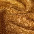 Zasłona szyta na taśmie 5 cm musztardowa z miękkiej tkaniny szenilowej o wyraźnym splocie z efektem melanżu