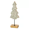 Figurka drewniana CHOINKA na metalowej nóżce zdobiona błyszczącymi cyrkoniami i koralikami