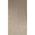 Zasłona beżowa zdobiona błyszczącym nadrukiem liści, welwetowa 140x270 cm taśma FELIS
