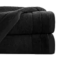 Ręcznik kąpielowy 70x140 cm bawełniany kolor czarny z welwetową bordiurą 500 g/m2 DAMLA