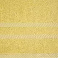 Ręcznik do rąk 30x50 cm bawełniany kolor żółty z ozdobną bordiurą 500 g/m2 MILO