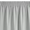 Zasłona srebrna z matowej gładkiej tkaniny 140x270 cm taśma - RITA