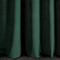 Zasłona szyta na taśmie 5 cm ENYA ciemnozielono butelkowo zielona z miękkiej półmatowej tkaniny welwetowej
