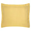 Poszewka na poduszkę 70x90 cm bawełniana musztardowa z satynowym połyskiem i ozdobną kantą NOVA COLOUR