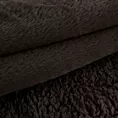 Narzuta dwustronna z przyjemnego futerka i tkaniny barankowej ciemnobrązowa 220x240 cm NINA Eurofirany Premium