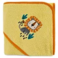 Ręcznik kąpielowy dziecięcy 100x100 cm bawełniany kolor żółty,pomarańczowy 350g/m2 z kapturem BABY 69