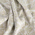Zasłona szyta na taśmie 5 cm SIMON srebrna ze szlachetnej tkaniny welwetowej z drobnym ornamentem