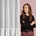 Firana biała z etaminy z jedną falbaną 300x270 cm taśma LENA 1