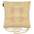 Poduszka na krzesło dwustronna 40 x 40 x 8 cm welurowa beżowa ADORE