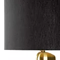 Lampa stołowa do salonu czarno, złota GINA z metalową podstawą i matowym abażurem